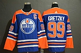 Oilers 99 Wayne Gretzky Royal Adidas Jersey